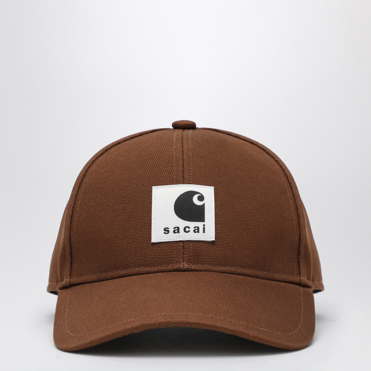 Sacai Sacai X Carhartt ワイプ ベージュ ベースボール キャップ ロゴ パッチ付き - Image 4