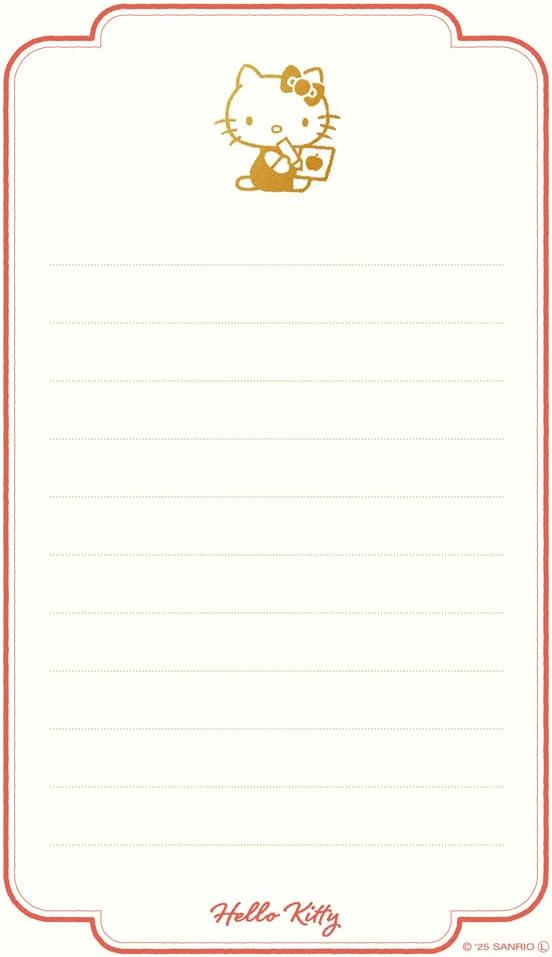 Furukawa Paperwork Letter Set, Foil Stamped Mini Letter Set, Sanrio Characters, Hello Kitty SS75