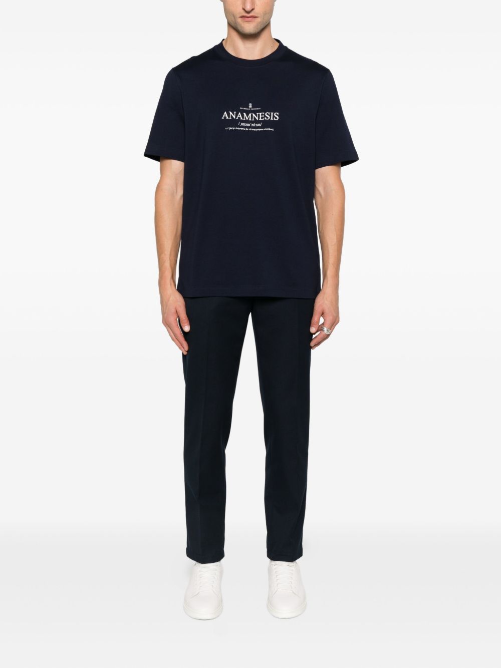 Brunello Brunello CucinelliプリントコットンTシャツ - Image 4