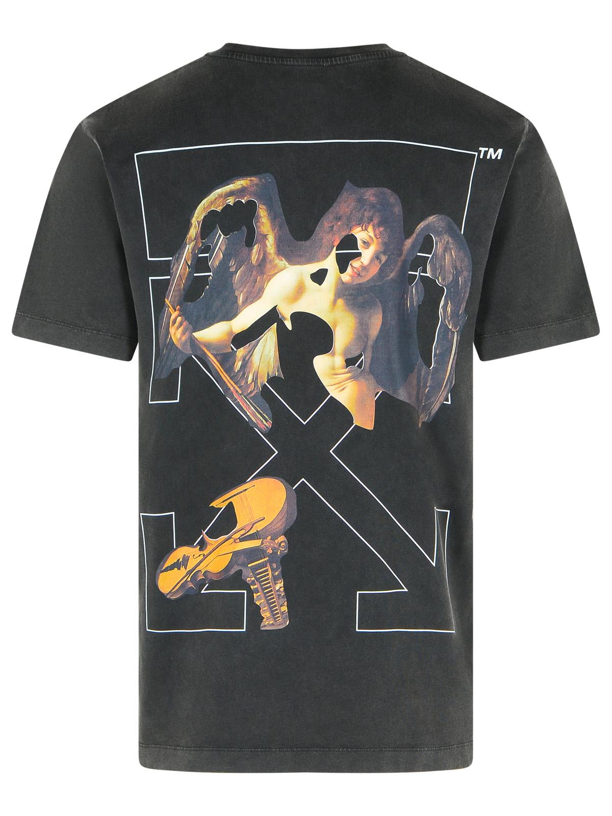 Off Off White 'Cupid Arrow' Black Cotton T Shirt - Image 4