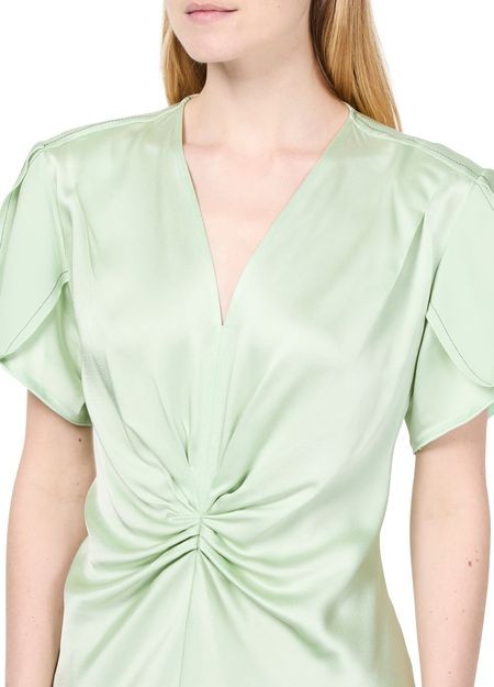 VICTORIA BECKHAM Vネック ギャザー ミディ丈ワンピース - Image 4