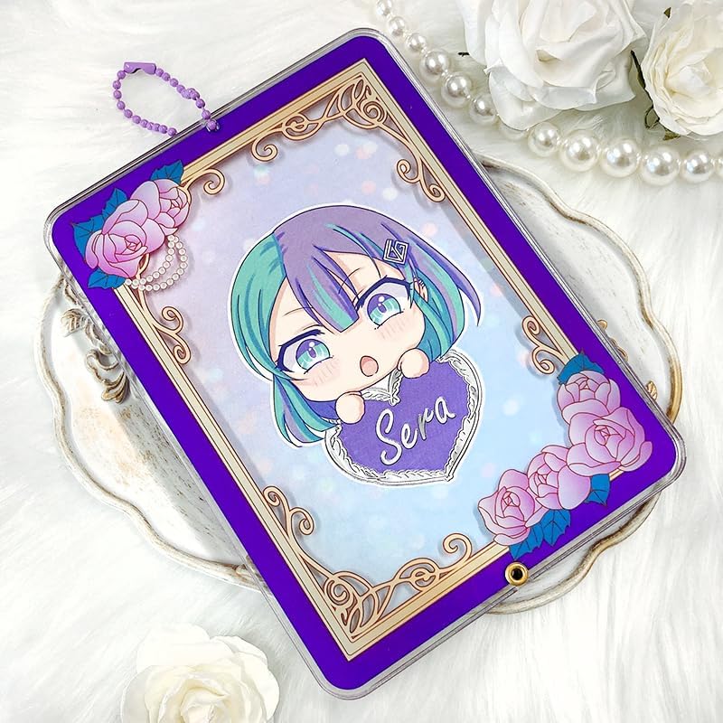 G Trigger Size Adjustable Acrylic Frame [Rose] (For Trading Card / L Version) Acrylic, Easy Assembly, Pushing Activity, Photo Holder, Purple, Purple