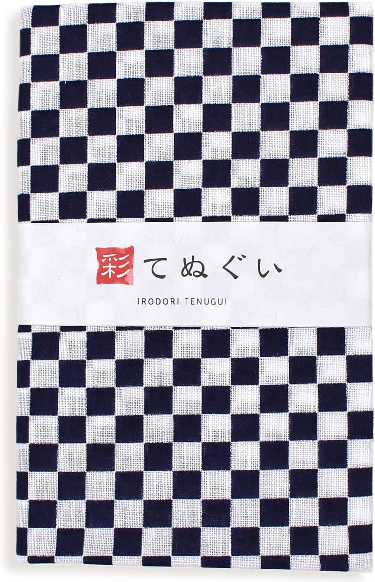 Irodori Komon (Small Crest) Tenugui Japanese Hand Towel, Japan A Set, With Anti-Fraying Treatment, Set of 3, 13.0 x 32.6 inches (33 x 88 m)