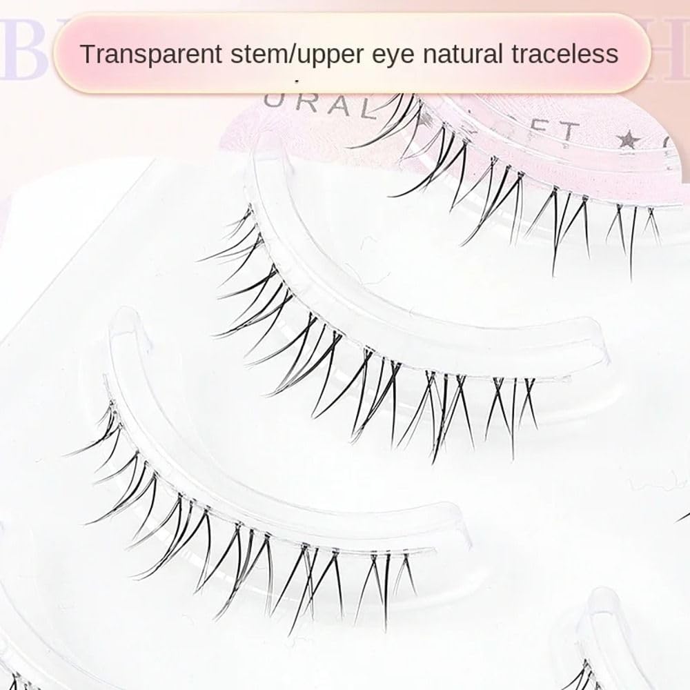 5 Pairs Lower Eyelashes Small Flame Transparent Stem Eyelash Extensions 1:1 Shrink Eye Makeup Tools Beauty