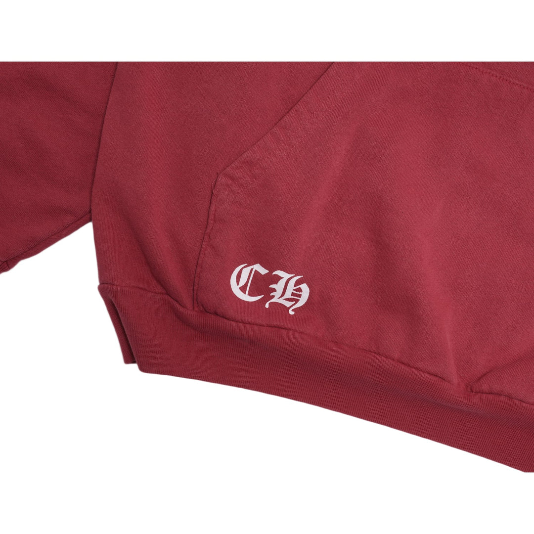 CHROME HEARTS X DRAKE CLB 'WASHED RED' HOODIE
