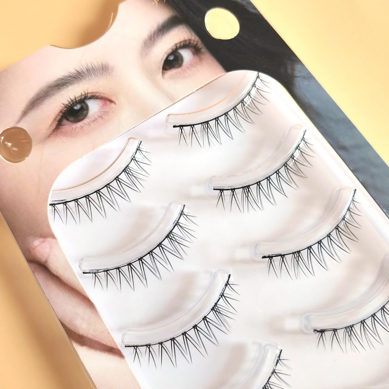 Natural False Eyelashes 3D 3D Matsueku 5 Pairs (M05 Natural Pure)