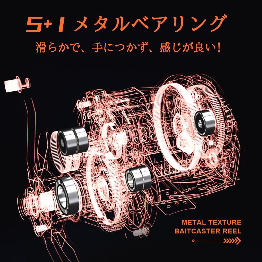 Bait Reel, Dual Use, Left/Right Handle, Gear Ratio: 6.3:1 / 7.2:1, Maximum Drag Force, 12/8 kg, 5+1 Ball Bearing, Lightweight, Casting, Magnetic Brake, Fishing Reel, Saltwater Fishing, Freshwater