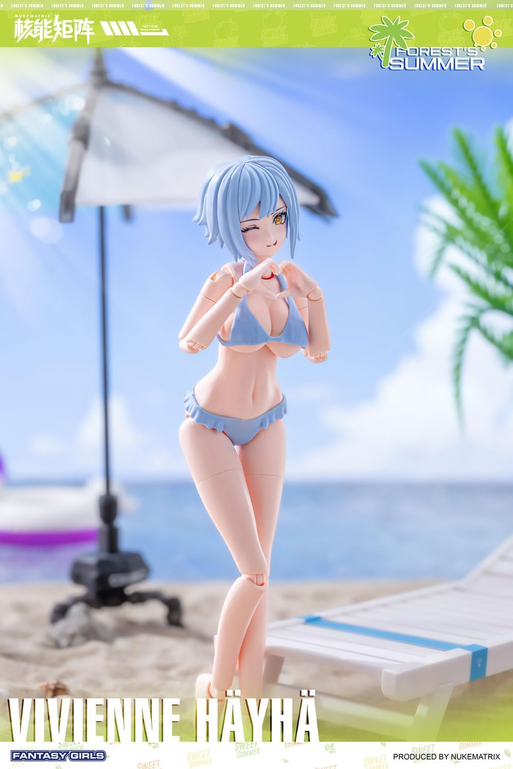 NUKE MATRIX Forest Summer FANTASY GIRLS Vivienne Heihe 1/10.5 Scale PVC & ABS Plastic Model Kit