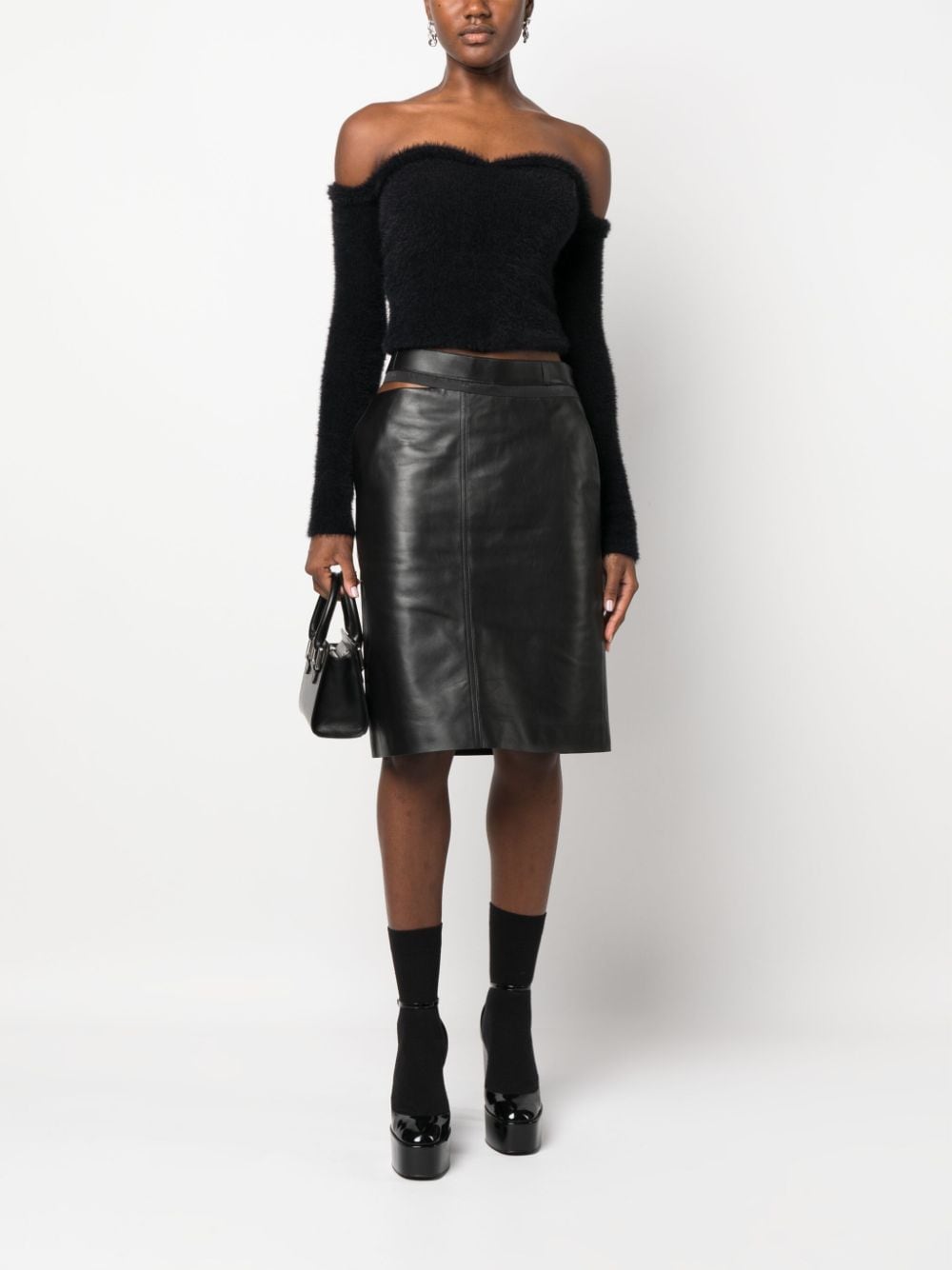 Fendi フェンディレザーミディスカート - Image 4