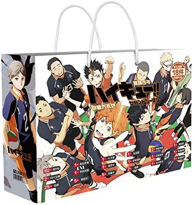 for Haikyu!! Lucky Bag Gift 2022 Limited Set for Haikyu!! Tobio Kageyama Tsukishima Kouji Sugawara Koji Oikawa Goods Set HAPPY BAG Popular Animation Gift Tote Bag Photo Sticker Lucky Hand Rope