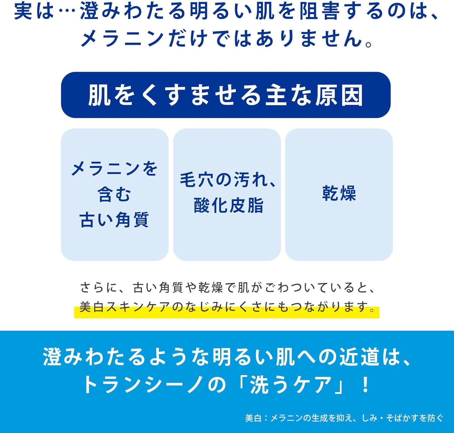 Transcino [Quasi-Drug] Medicated Clear Wash EX 3.5 oz (100 g) Medicated Facial Cleanser Dense Foam, Vitamin C Blending, Stains, Pore Care
