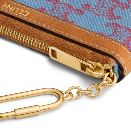 CELINE Coin purse in textile with Triomphe all over - Image 4