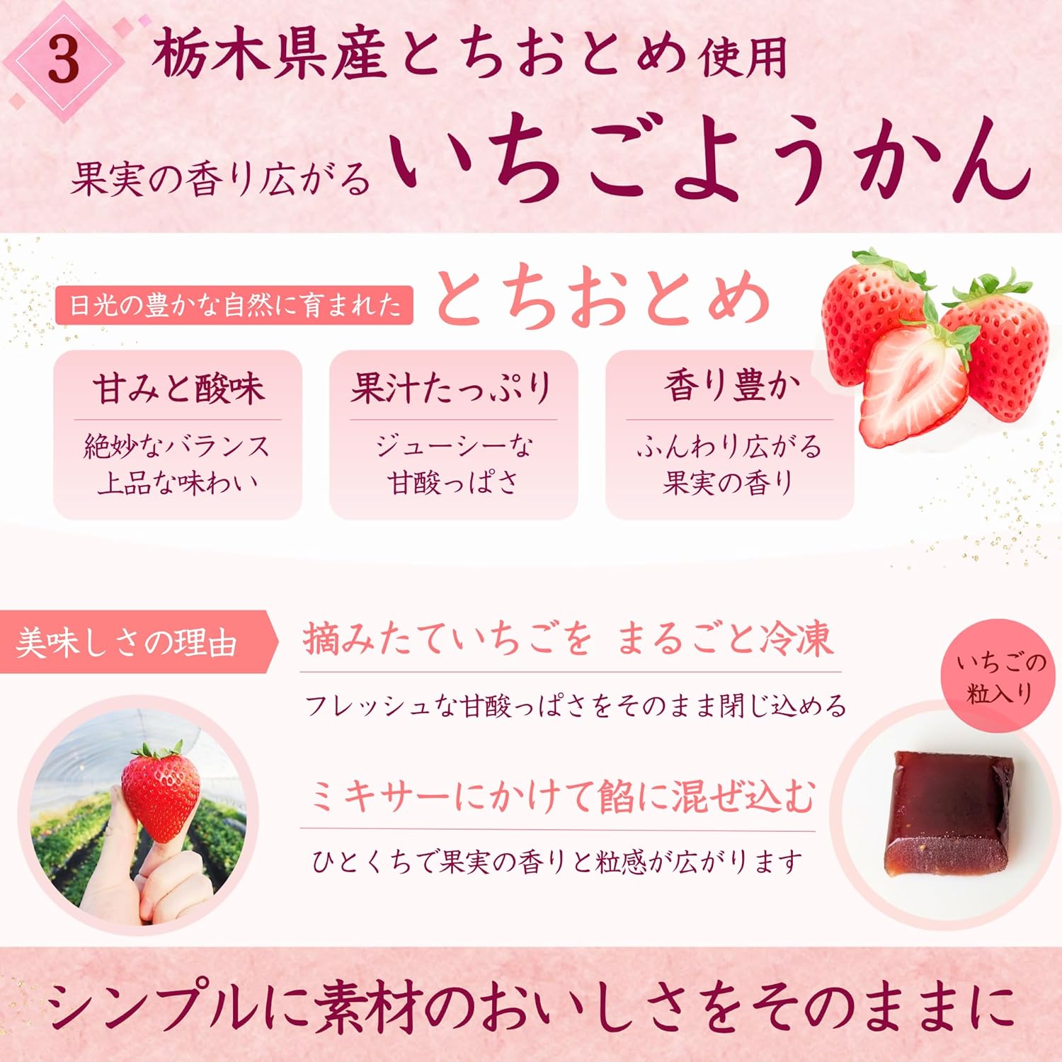Wellsweet Mini Yōkan Set (Salt/Brown Sugar/Strawberry) Yōkan Hokkaido Small Red Beans × Cane Sugar 20g×18pcs