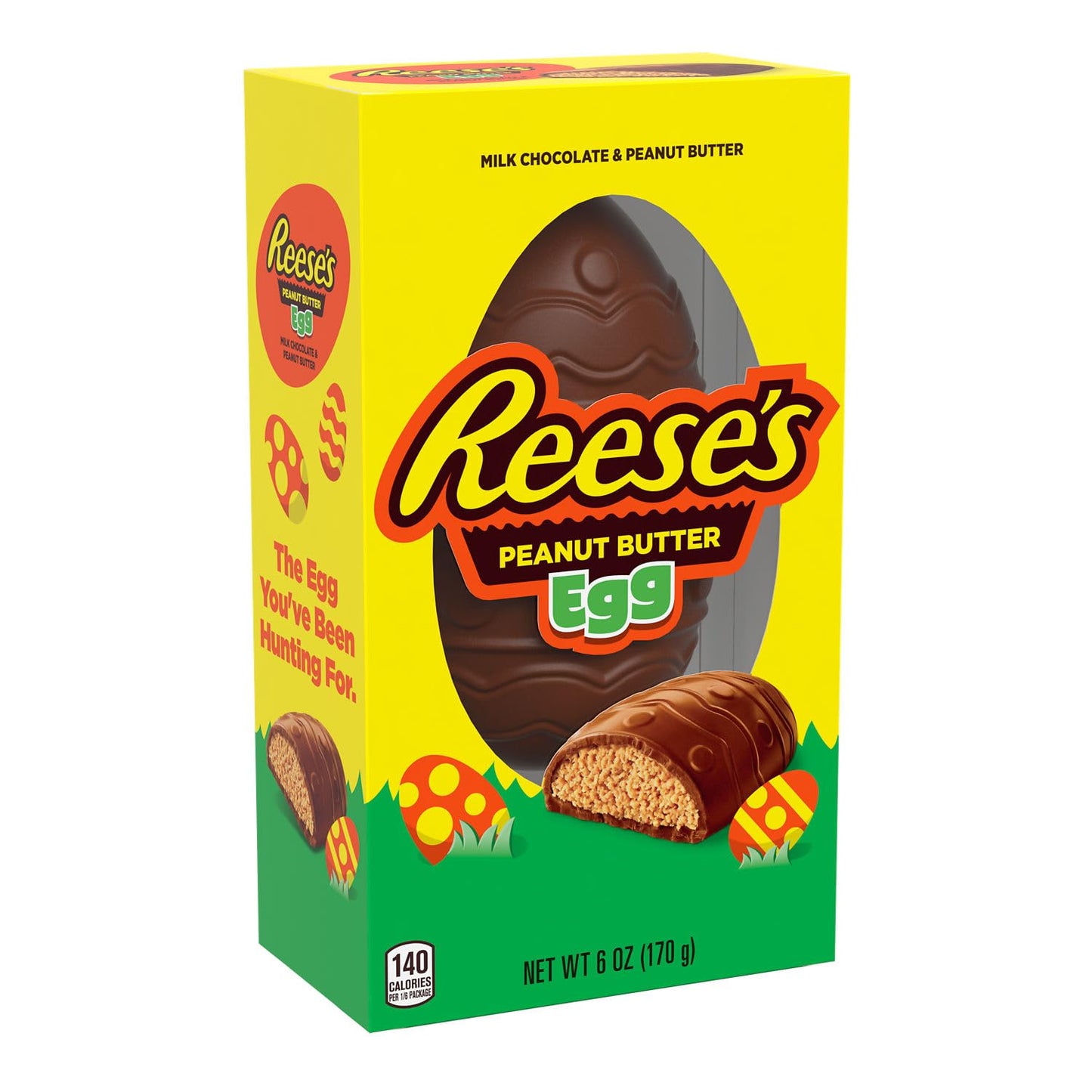 Reese's, Huevo de mantequilla de maní con chocolate con leche, caja de regalo de dulces de Pascua, 6 onzas