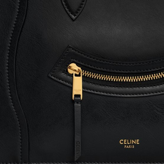 CELINE Medium pouch in glossy calfskin - Image 4