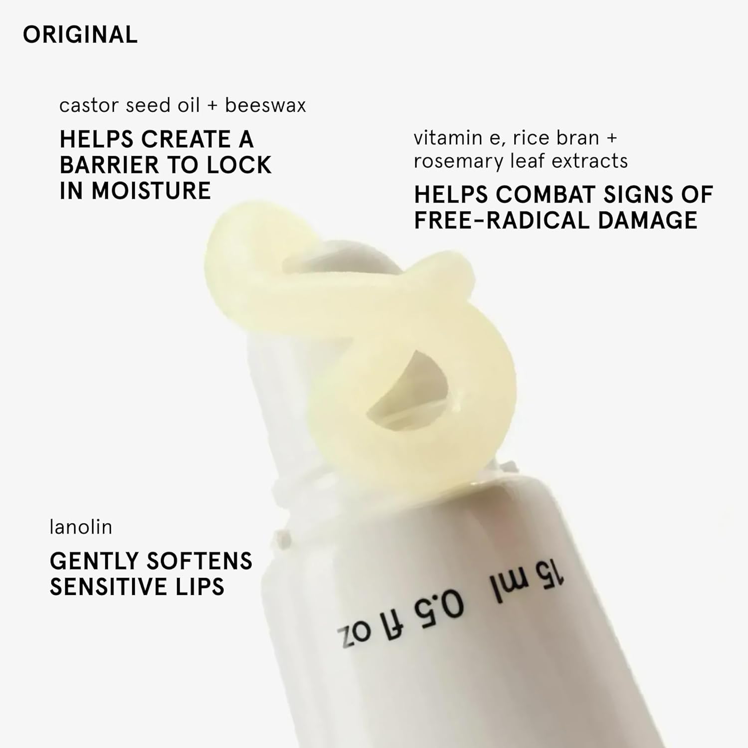 Glossier Balm Dotcom Hydrating Lip Balm - Universal Salve, Up to 12Hr Moisture - Lanolin, Beeswax & Castor Oil for Dry Lips, Cuticles & Skin - Original, Clear Fragrance-Free, 15ml