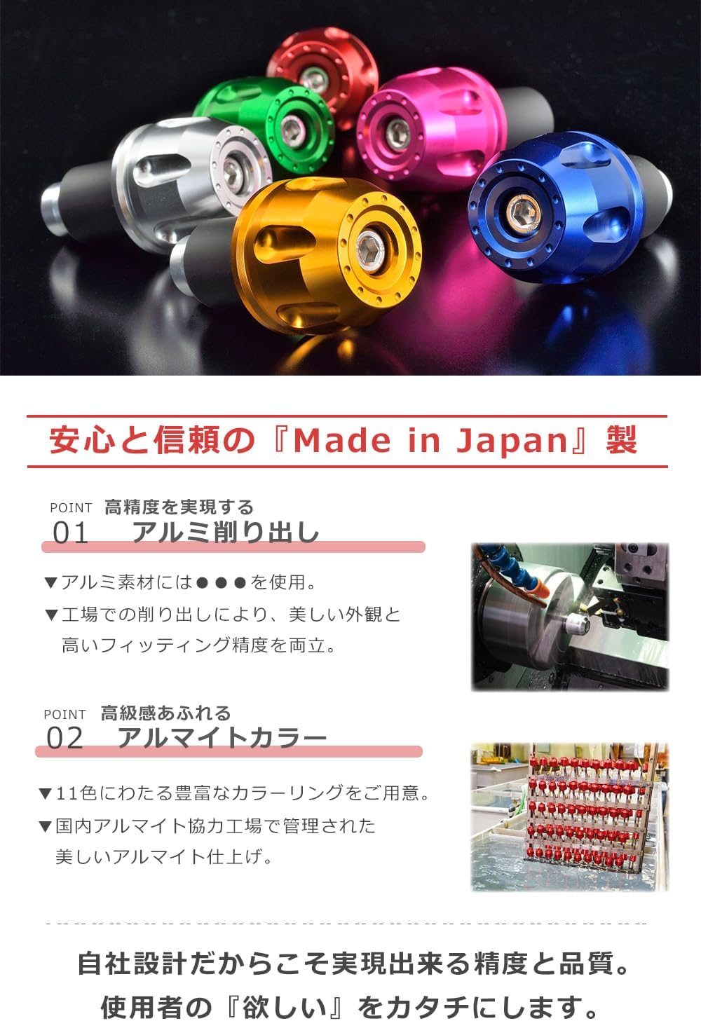 POSH FAITH 032176-26 Motorcycle Supplies Handlebar End Revolver End Honda / Suzuki Genuine Handle M6 Type CB1300SF/SB | CT125 Hunter Cub, Etc. Matte Black