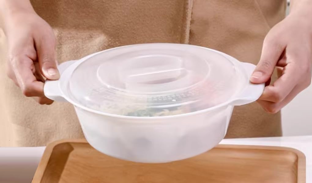(Made in Japan) Instant Dedicated Pot and Bowl Not Required, Microwave Cooker, Ramen with Vegetables, Easy Clean-Up!