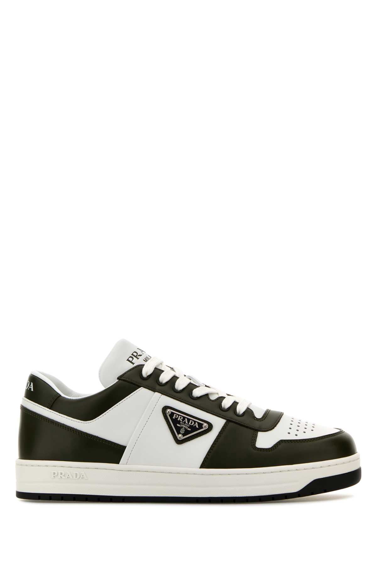 Prada プラダ ツートーン レザー ダウンタウン スニーカー - Image 4