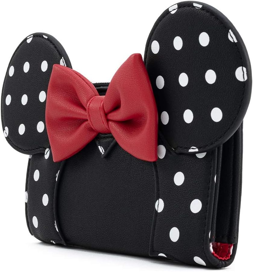 Loungefly Disney Minnie Mouse Flip Wallet for Cosplay, Standard, One Size