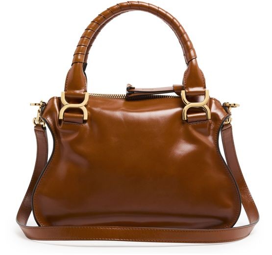 CHLOE Marcie small double worn glossy leather bag - Image 4