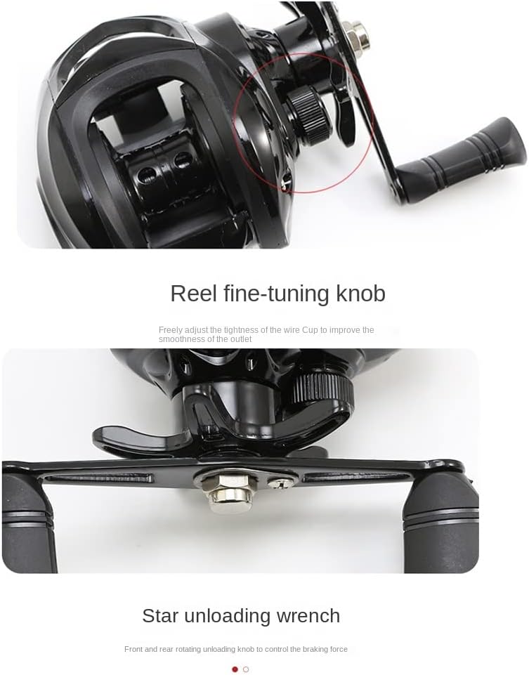 VENOAL Fishing Bait Reel 18+1 Shaft Metal Line Cup Siege Wheel Right Hand