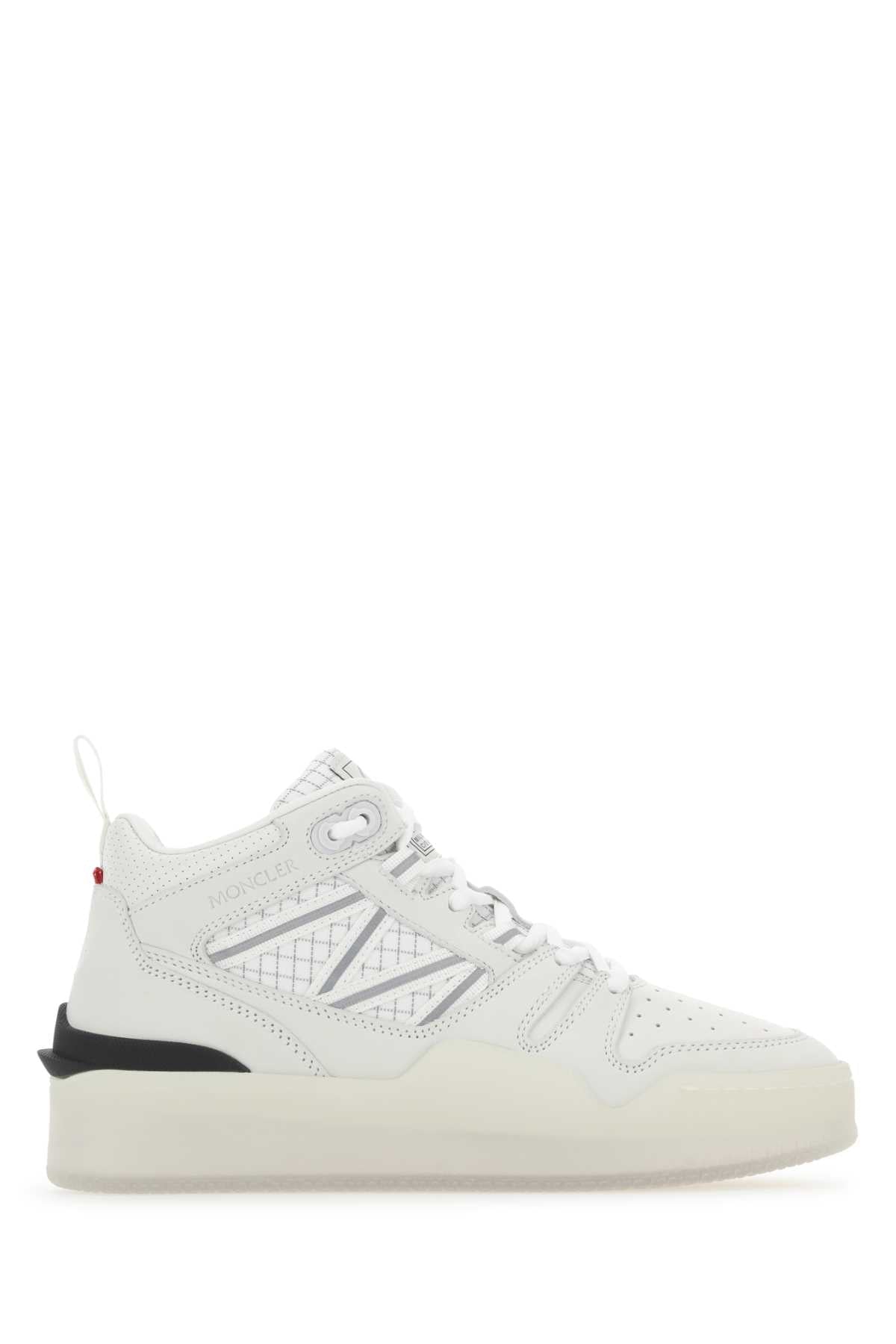 Moncler モンクラーホワイトファブリックとヌブクピボットスニーカー - Image 4
