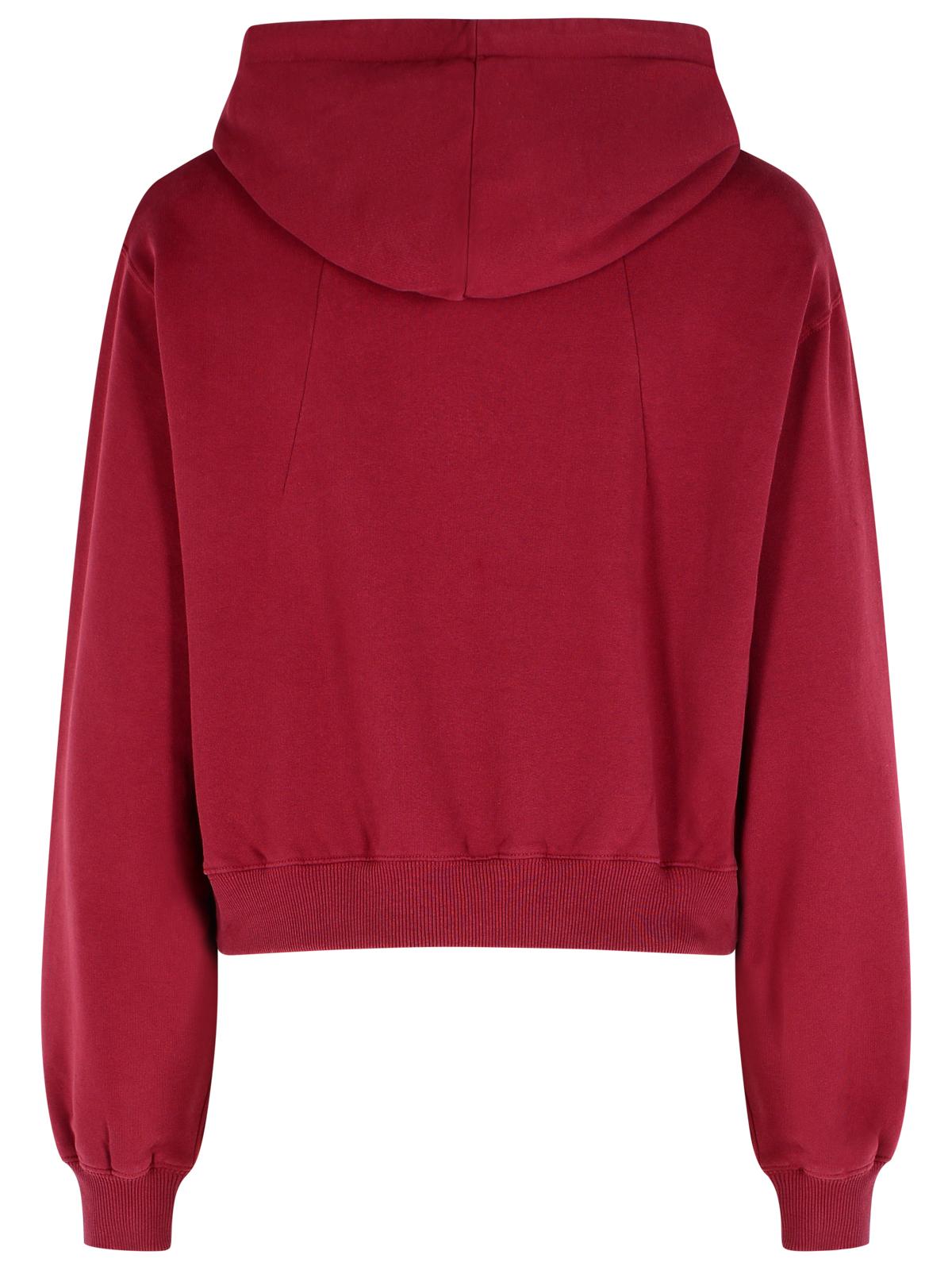 Rotate バーガンディコットンスウェットシャツを回転させます - Image 4