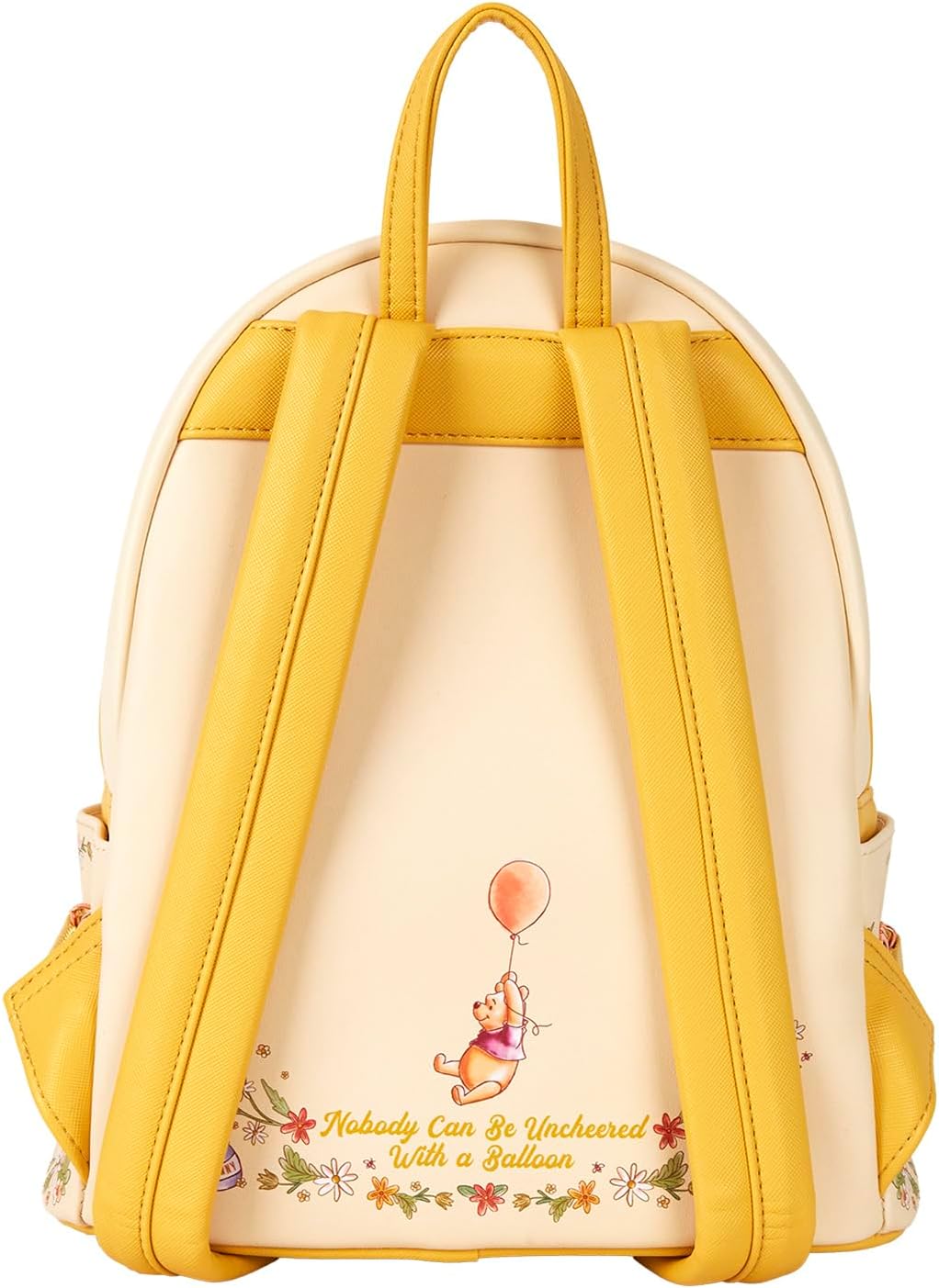 Loungefly Mini mochila bolso de mano con estampado de globos florales bolso de hombro (amarillo, Pooh)