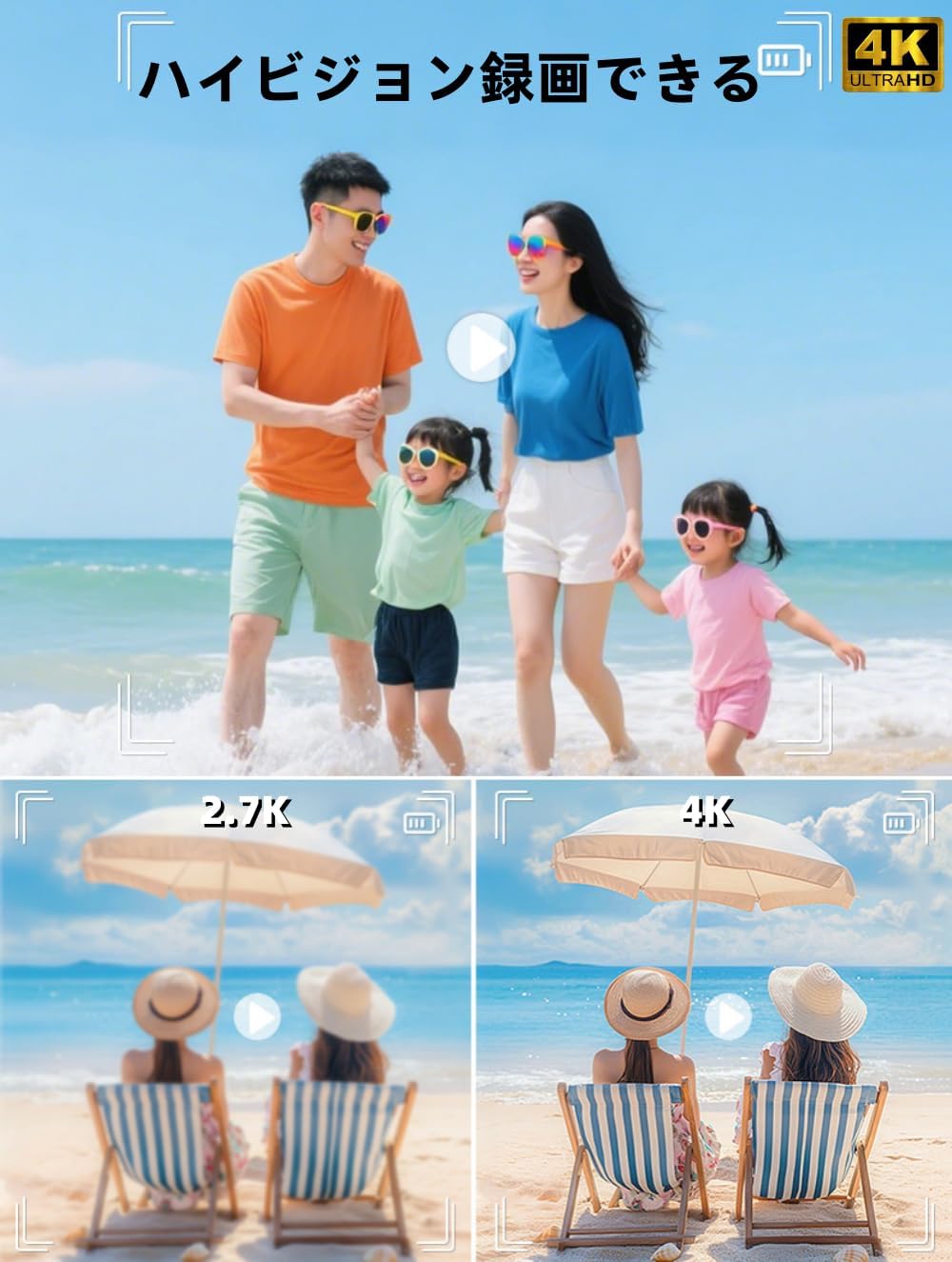 YULINJIA Ultra Small Digital Camera, 4K Mini Size, Digital Camera, Video Recording, 64 Megapixels, 64 GB Micro SD Card Included, 1.2 oz (30 g), 16 Million COMS Sensor, 1.54 Inch Large Screen, Multiple