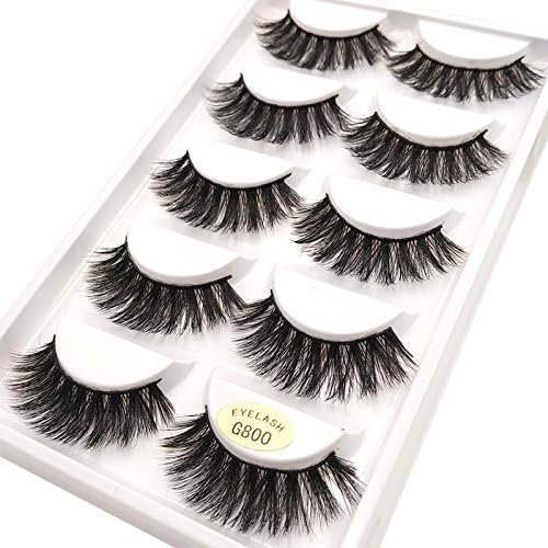 5 Pairs X 2 Boxes Matsudaya G8 Series Ultra Dense Recital Stage Makeup Natural Fake Mink Hair False Eyelashes Long Eyelashes Extension Fake Eyelashes Handmade (G800X2 Box)