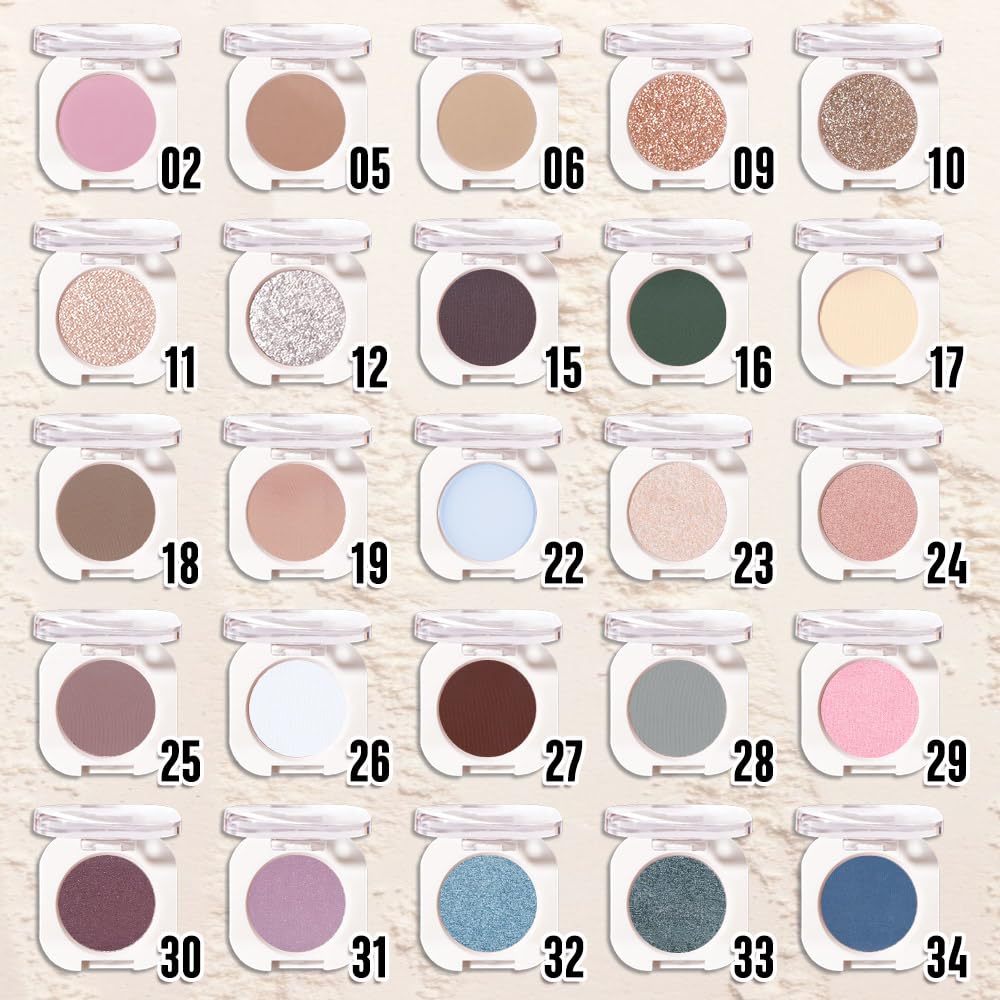 FeiCuiYun Paleta de sombras de ojos con brillo, purpurina y destello para mujeres mayores, blanco perla plateado con brillo, purpurina y efecto metálico holográfico, crema iridescente, sombra de ojos
