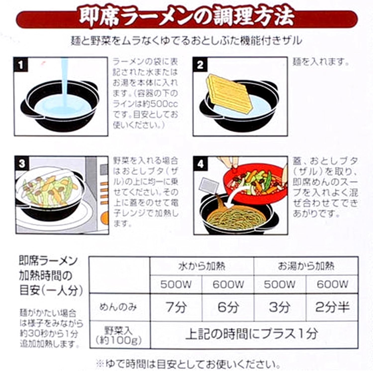 NEIGHBOR CLOWN rcti1 Range de Ramen, Udon, Yakisoba, Buckwheat, Arrangement, Instant Noodles, Living Alone, Housewives, Time-saving Cooking, Microwave, Cooker, Cooking Utensils, Kitchen Supplies, RC