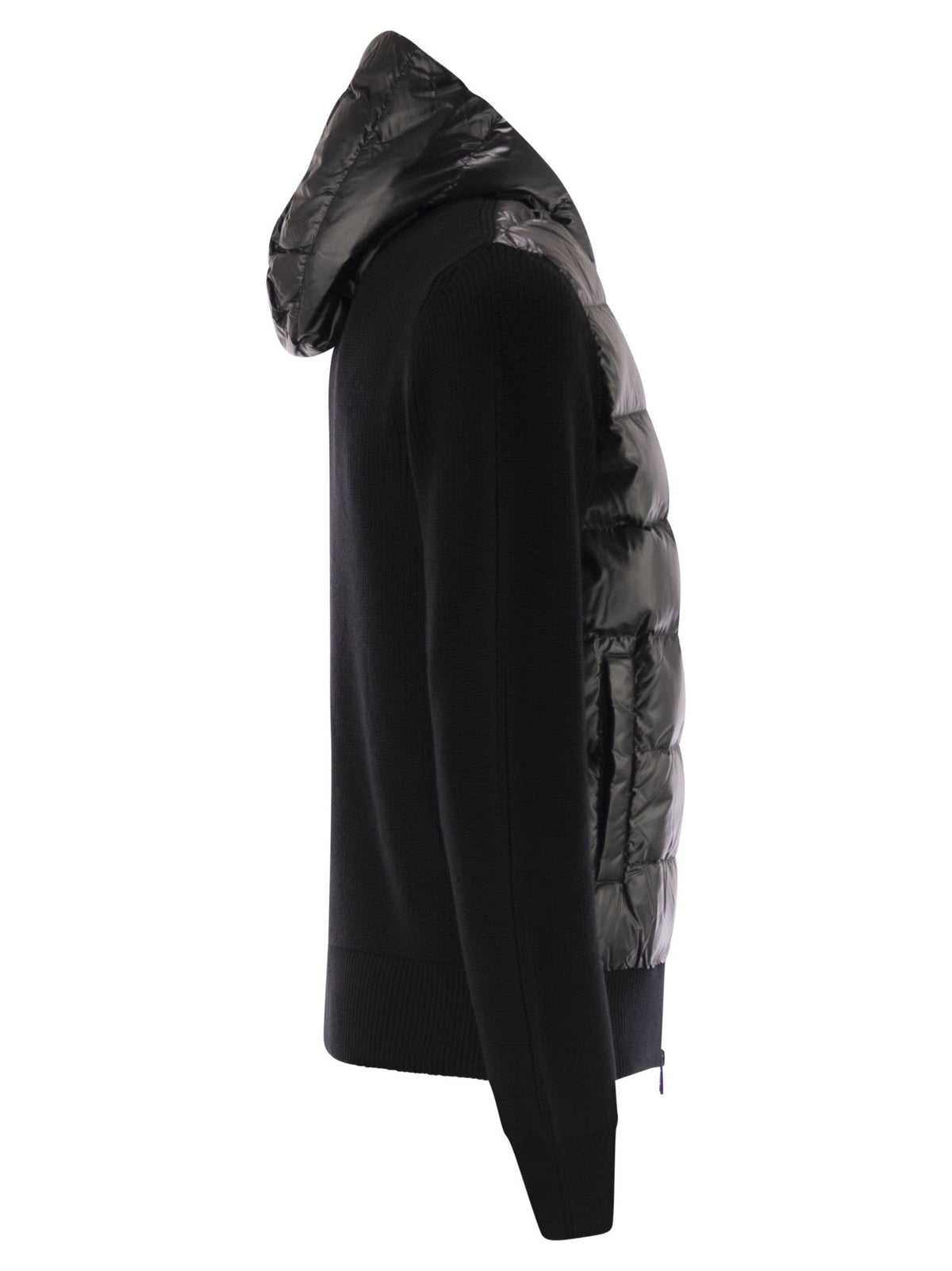 Moncler モンクレールウール裏地のフード付きジップアップスウェットシャツ - Image 4