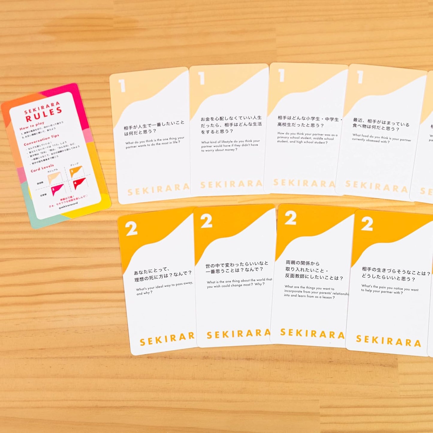 Sekirara Card Card Game Toy Romance Couple Date Gift Present Travel Wedding Anniversary Bilingual Japanese-English 50 Cards Adult Sekirara Card Couple