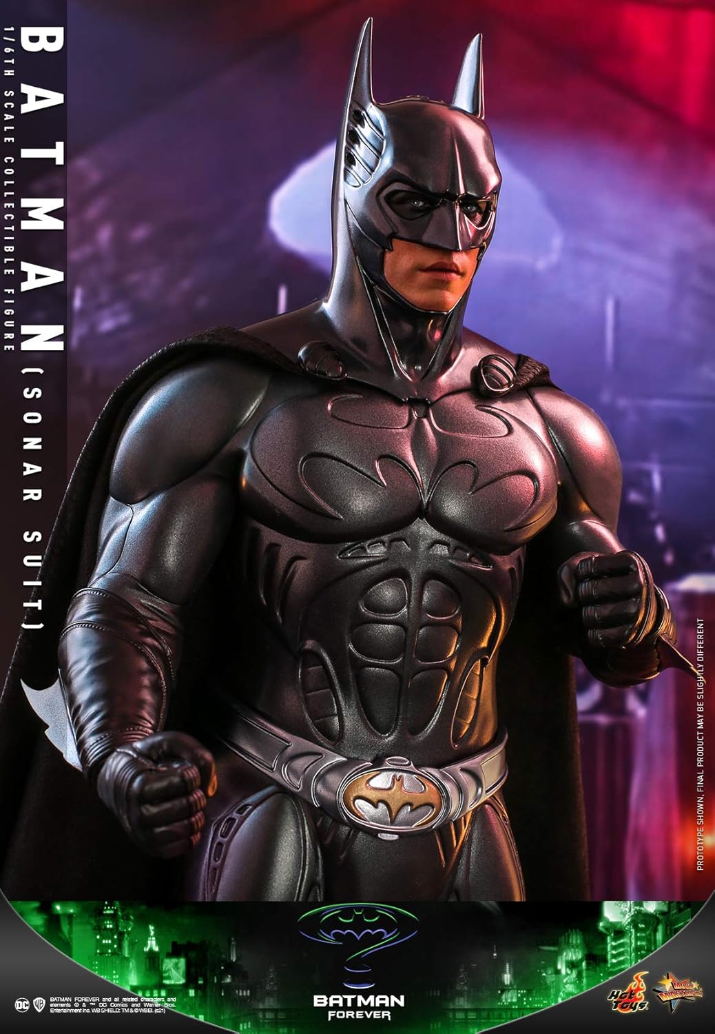 Movie Masterpiece Batman Forever Batman (Sonar Suit Version) 1/6 Scale Figure, Black