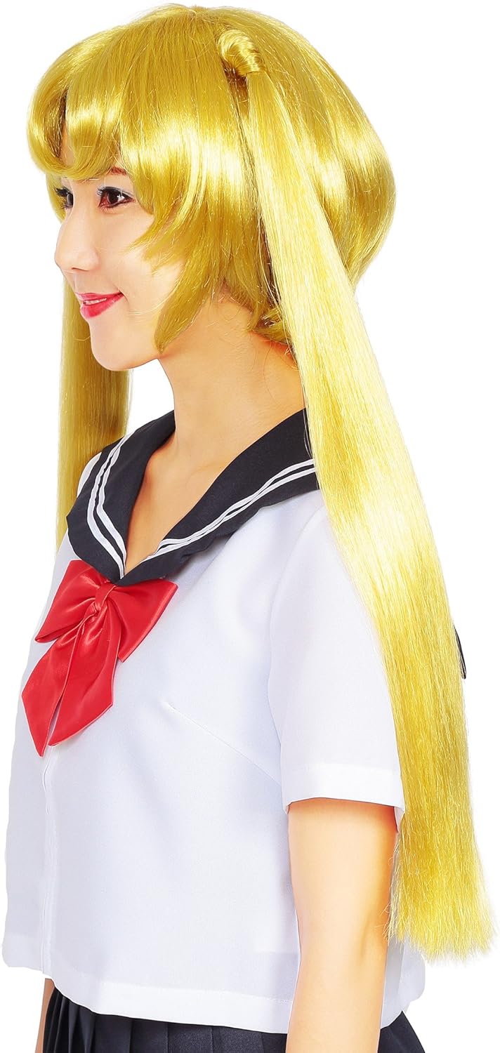 Katsurand Blonde Twin Tail Wig Costume Accessory Unisex