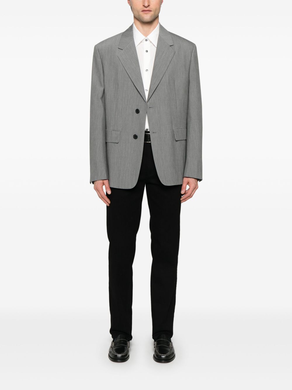 Emporio エンポリオ・アルマーニ全面ロゴコットンシャツ - Image 4