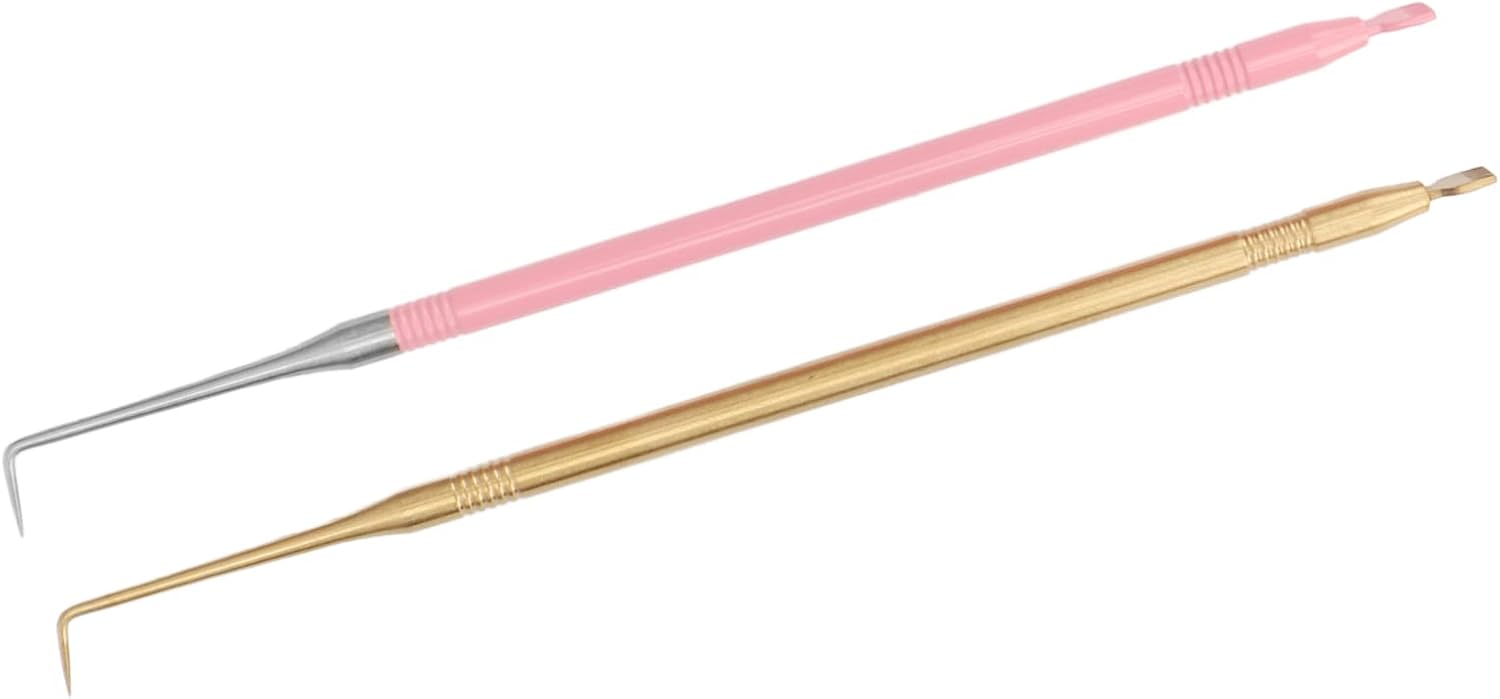 Eyelash Perm Lift Tool Eyelash Lift Perm Tool Double Ended Short Comb (Gold Pink)