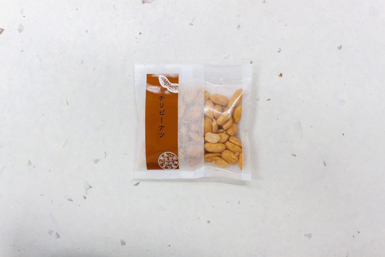 Chiba Prefecture Yachimata-Produced Peanuts Snack Gift Pack Snack Set (Seasoned 30g, Butter 30g, Raw-Roasted 30g, Chili 35g, Wasabi Mayonnaise 35g Each 1) Stylish Handbag No Colorants, No
