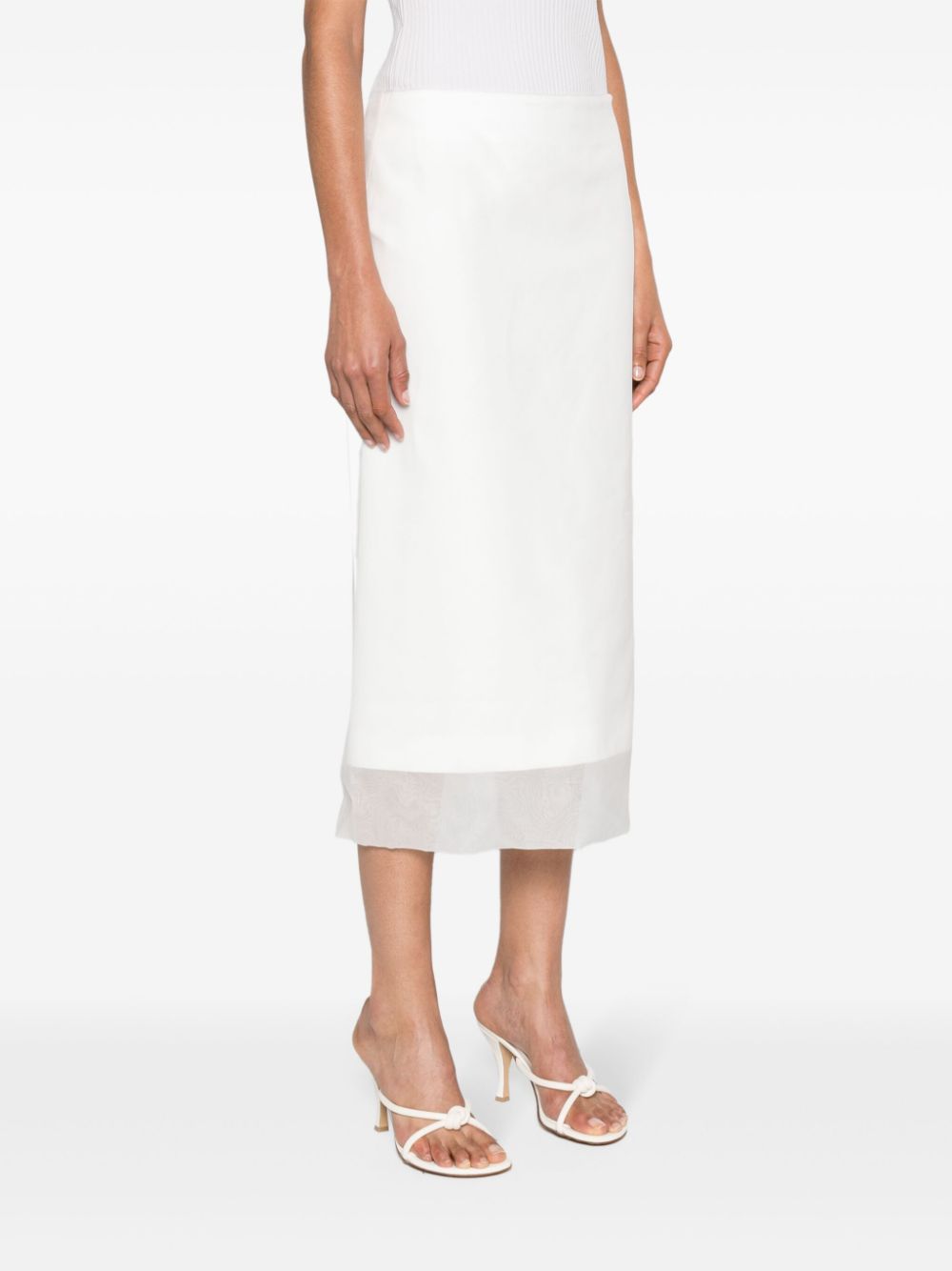 Sportmax SportMaxファッションシルクミディスカート - Image 4