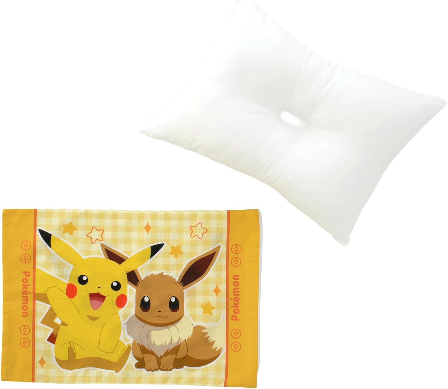 Moripilo Children's Pillow, Pokémon, 100% Skin-friendly, Character Cotton, Washable Pillow, Low Pillow, Pillow Cover, Approx. 11.0 x 15.4 inches (28 x 39 cm) (Pokemon NL Check)
