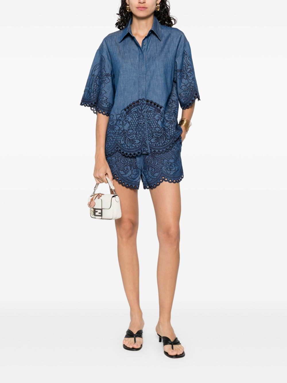 Zimmermann ZIMMERMANN COCO刺繍デニムショーツ - Image 4