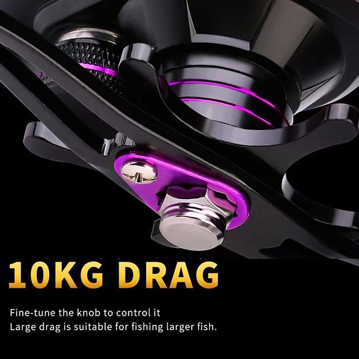Bait Reel Sea Bass Fishing Right Handle Max Drag Force 6kg Gear Ratio 7:2:1 Lightweight Casting (Right)