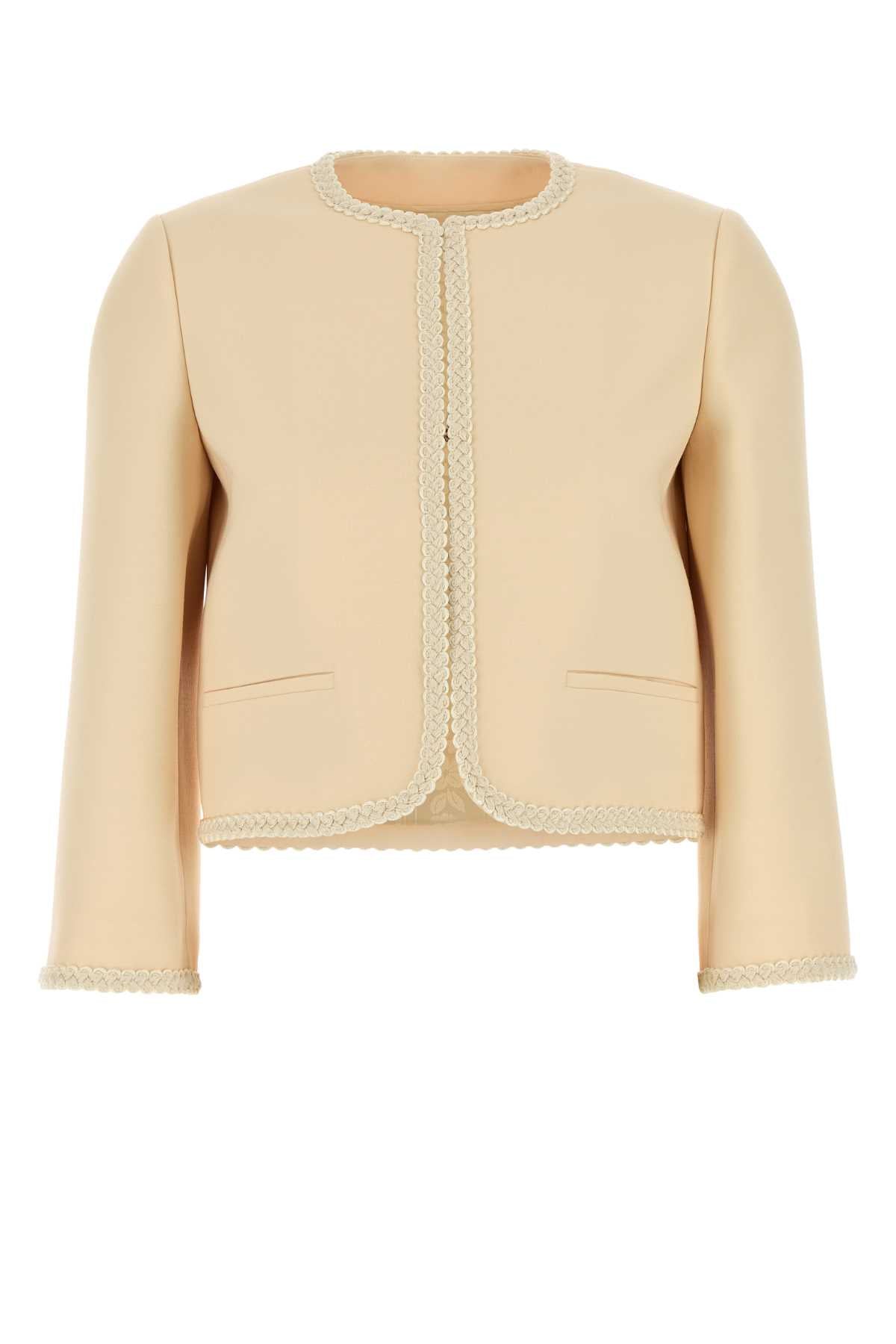 Valentino バレンティーノガラヴァニクリームクレープクチュールブレザー - Image 4