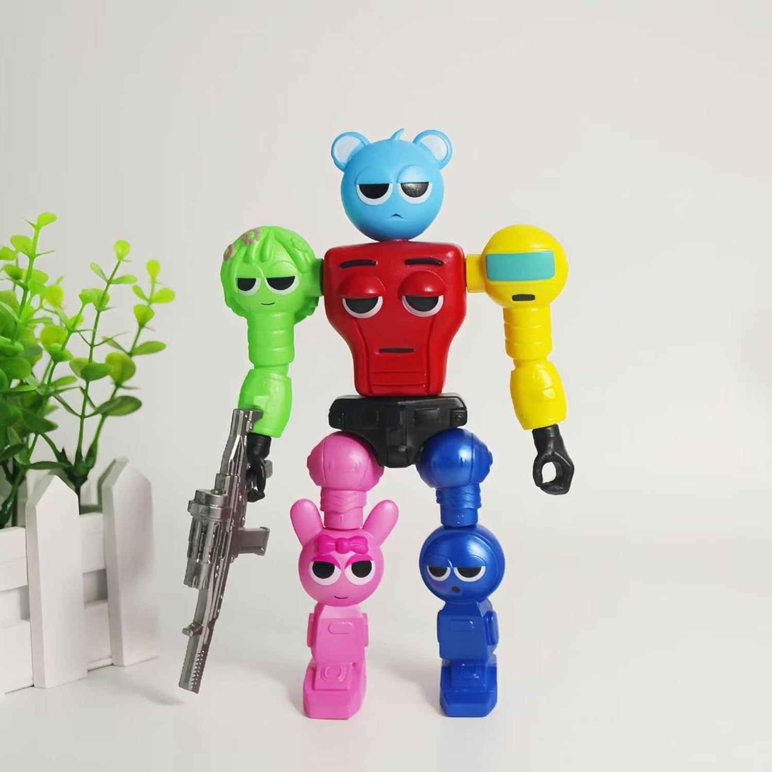 AAGWW Splanky Goods, Splanky Figure, Assembly, Joints, Animated Figurine, PVC Material, Popular Goods, Gift (C Type)
