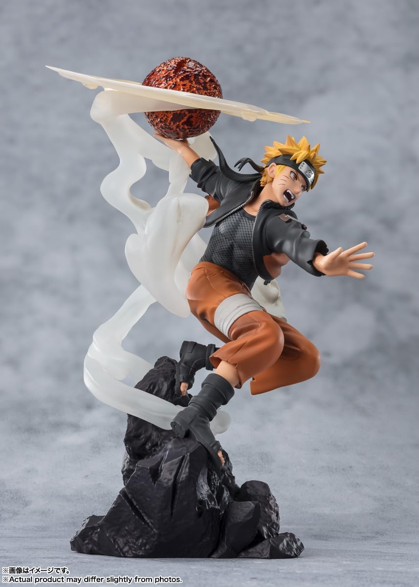 Figuarts Zero Naruto Shippuden (Super Fierce Battle), Naruto Uzumaki - Senpo & Fukai Shuriken, Approx. 9.4 inches (240 mm), PVC & ABS, Painted Finished Figure