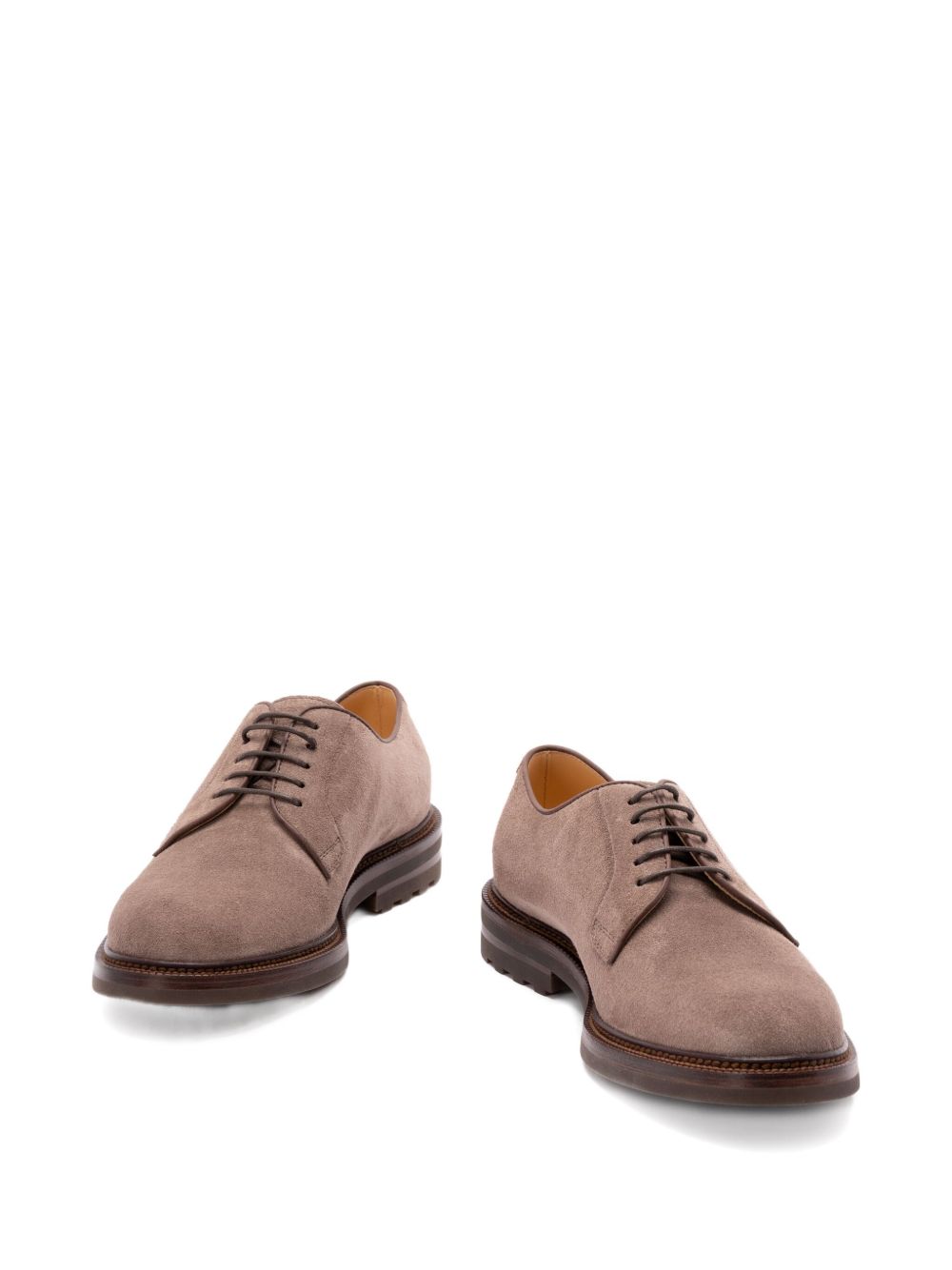 Brunello Brunello Cucinelli Suede Leather Lace Up Shoes - Image 4