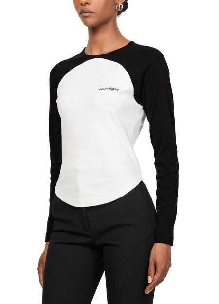COURREGES Circle contrast long sleeve t-shirt - Image 4