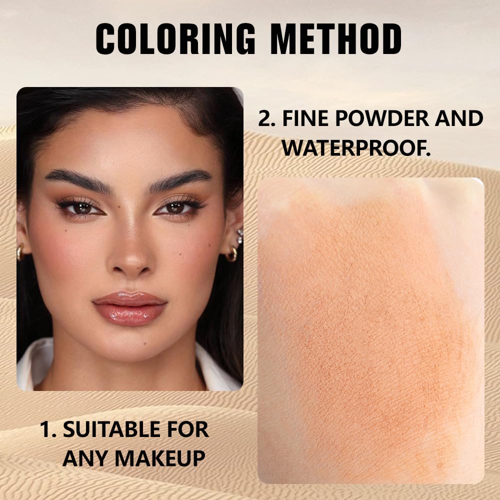Kaely Maquillaje de sombra de ojos individual prensado, marrón nude claro mate altamente pigmentado, paleta de sombras de ojos monocromáticas altamente pigmentadas, mini sombra de ojos en polvo neutro impermeable, sombras para ojos, ligero mezclable, 13